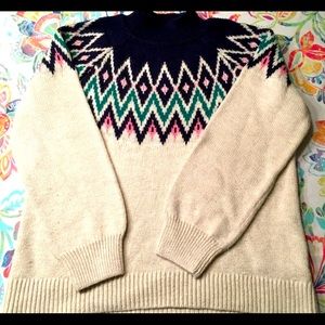 Old Navy girls sweater size off white, blue